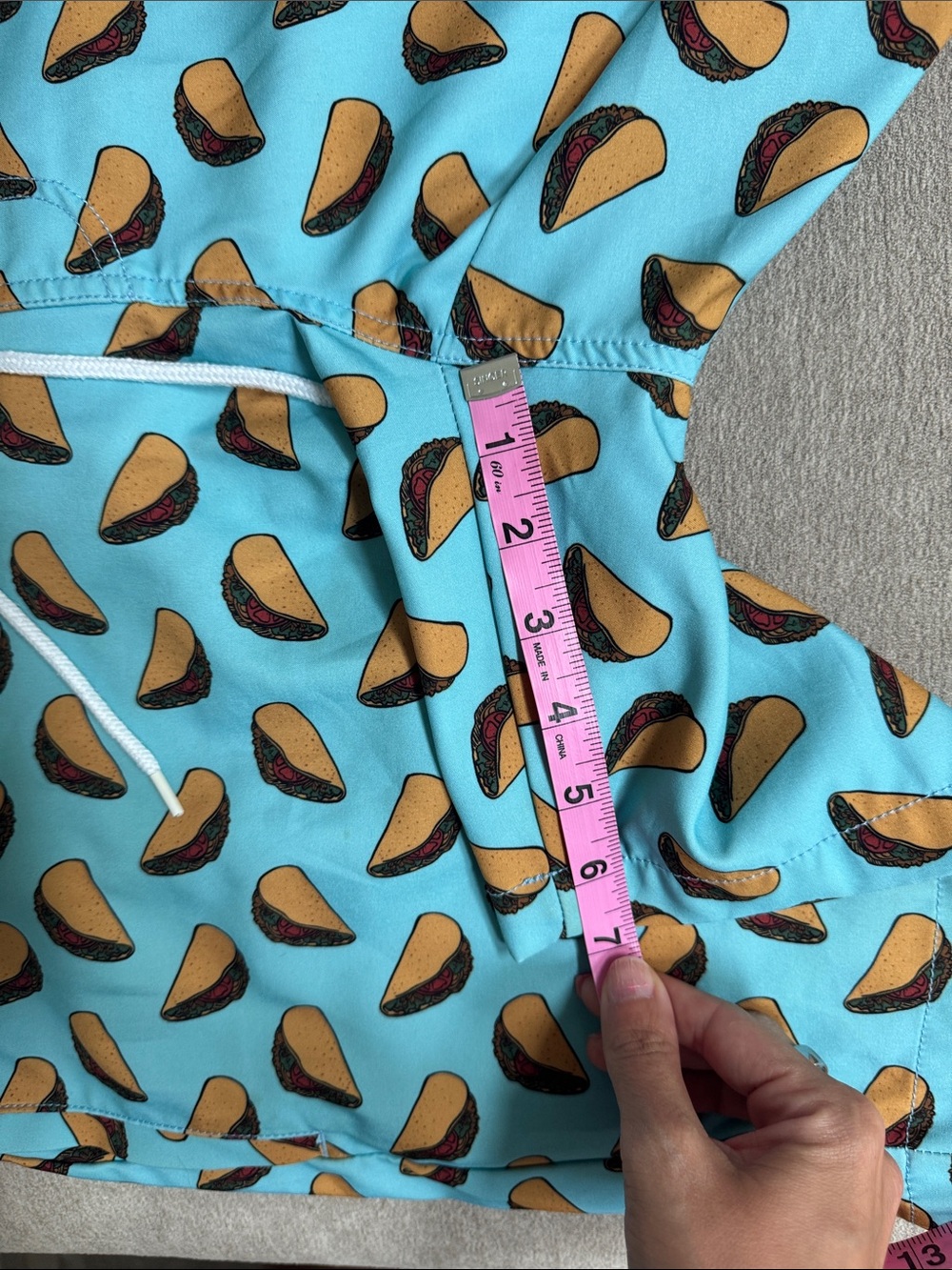 Lucky Brand Aqua Swim Trunks with Taco Print - Picture 8 of 8